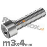 m3x4mm DIN 912 A2