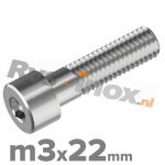 m3x22mm DIN 912 A2