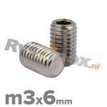 m3x6mm ISO 4026 A2