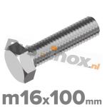 m16x100mm DIN 933 A2