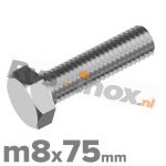m8x75mm DIN 933 A2