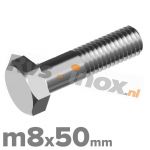 m8x50mm DIN 931 A2