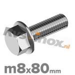 m8x80mm DIN 6921 A2