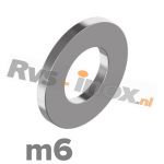 m6 | Rvs vlakke sluitring DIN 125A Roestvaststaal A2 | DIN 125A A2 M 6 Washer type A