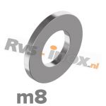 m8 | Rvs vlakke sluitring DIN 125A Roestvaststaal A2 | DIN 125A A2 M 8 Washer type A