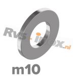 m10 | Rvs vlakke sluitring DIN 125A Roestvaststaal A2 | DIN 125A A2 M 10 Washer type A
