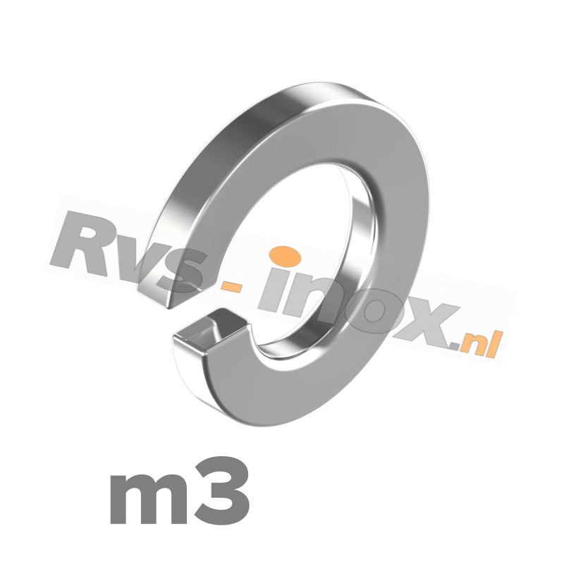m3 | Rvs veerring DIN 127B Roestvaststaal A1 | DIN 127B 1.4310 M 3 Spring Lock Washer type B