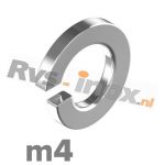 m4 | Rvs veerring DIN 127B Roestvaststaal A1 | DIN 127B 1.4310 M 4 Spring Lock Washer type B
