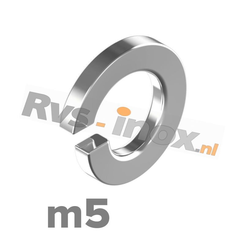 m5 | Rvs veerring DIN 127B Roestvaststaal A1 | DIN 127B 1.4310 M 5 Spring Lock Washer type B