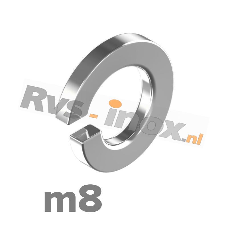 m8 | Rvs veerring DIN 127B Roestvaststaal A1 | DIN 127B 1.4310 M 8 Spring Lock Washer type B