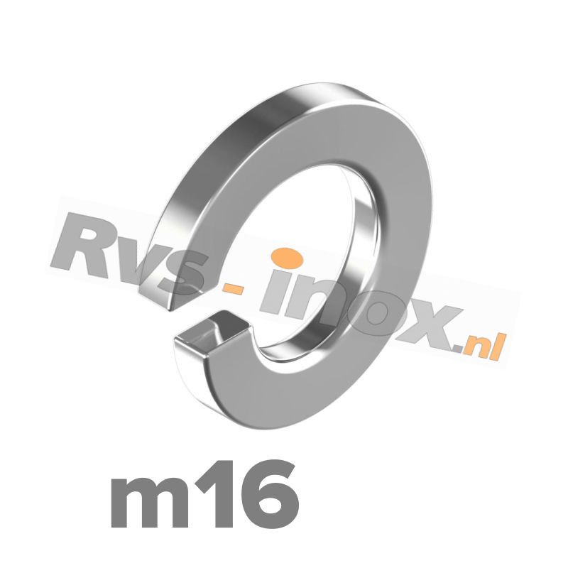 m16 | Rvs veerring DIN 127B Roestvaststaal A1 | DIN 127B 1.4310 M 16 Spring Lock Washer type B