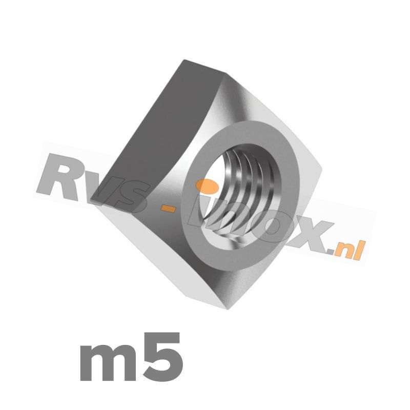m5 | Rvs vierkantmoer DIN 557 Roestvaststaal A2 | DIN 557 A2 M 5 Square nuts