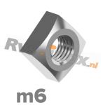 m6 | Rvs vierkantmoer DIN 557 Roestvaststaal A2 | DIN 557 A2 M 6 Square nuts