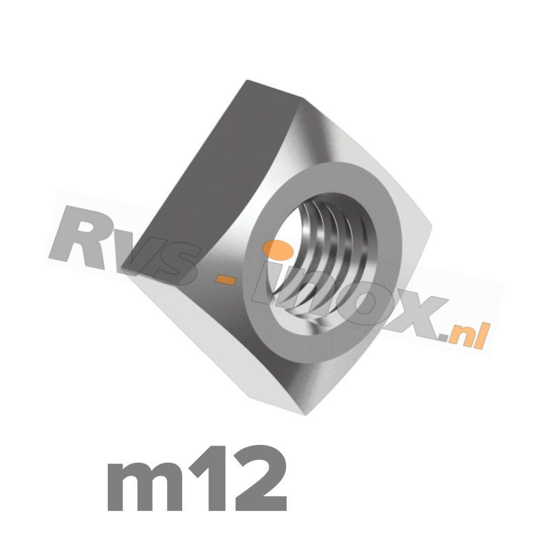 m12 | Rvs vierkantmoer DIN 557 Roestvaststaal A2 | DIN 557 A2 M 12 Square nuts
