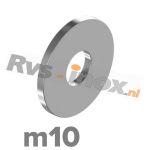 m10 | Rvs vlakke sluitring DIN 9021 Roestvaststaal A2 | DIN 9021 A2 M 10 - Washers outside diameter ~ 3 x thread diameter