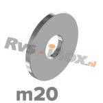m20 | Rvs vlakke sluitring DIN 9021 Roestvaststaal A2 | DIN 9021 A2 M 20 - Washers outside diameter ~ 3 x thread diameter