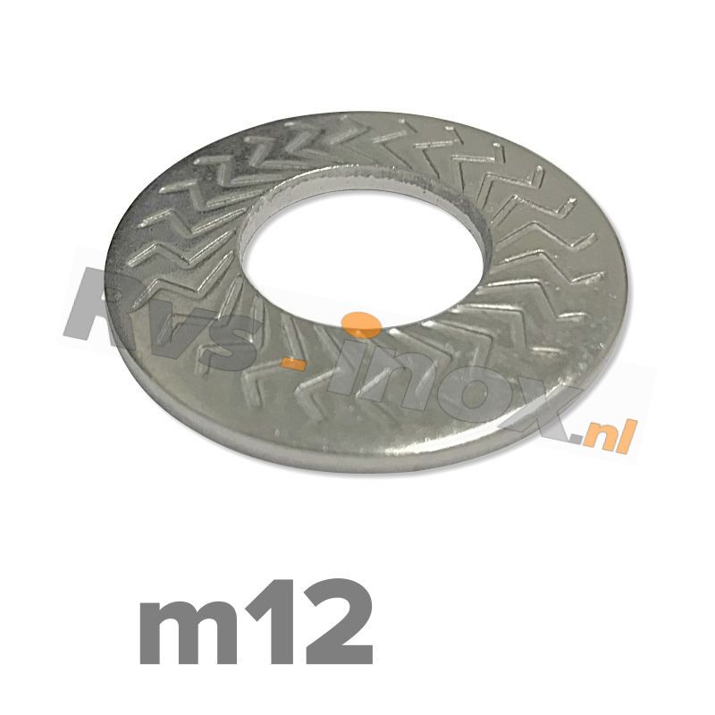 m12 | Rvs borgschotelveerring Art. 9217 Roestvaststaal A2 | M 12 Z-type serrated conical spring washers type M