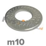 m10 | Rvs borgschotelveerring Art. 9217 Roestvaststaal A2 | M 10 Z-type serrated conical spring washers type M
