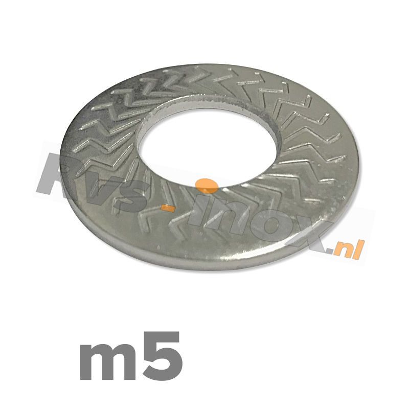 m5 | Rvs borgschotelveerring Art. 9217 Roestvaststaal A2 | M 5 Z-type serrated conical spring washers type M