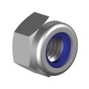 DIN 985 / ISO 10511 Rvs zelfborgende zeskantmoer kunststof ring